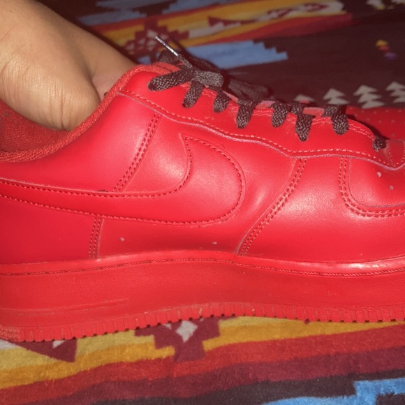 Nike red air forces